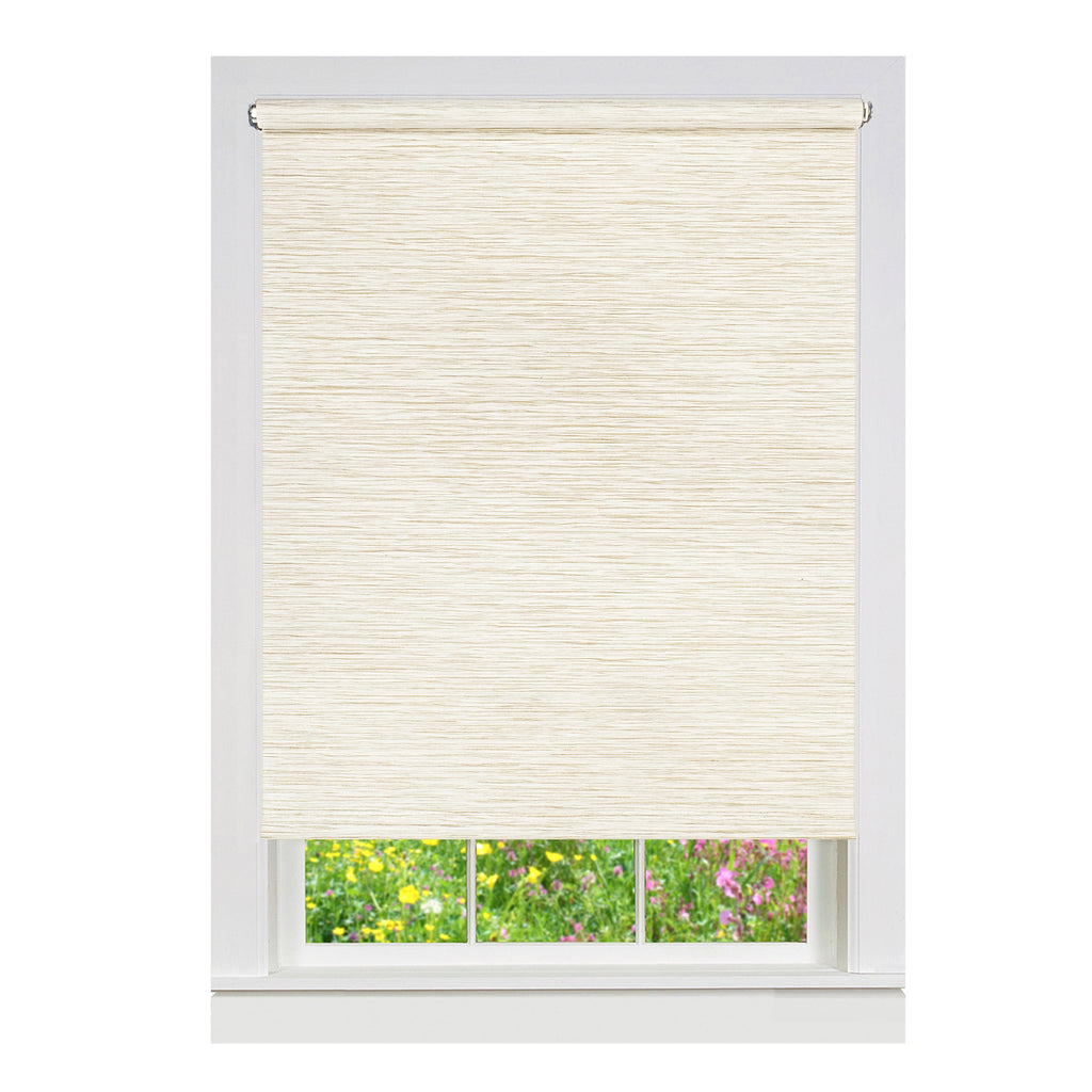 Privacy Jute Shade - Linen, Cordless, Natural Fiber, Wide Width, Decorative Window Treatment - 65x72