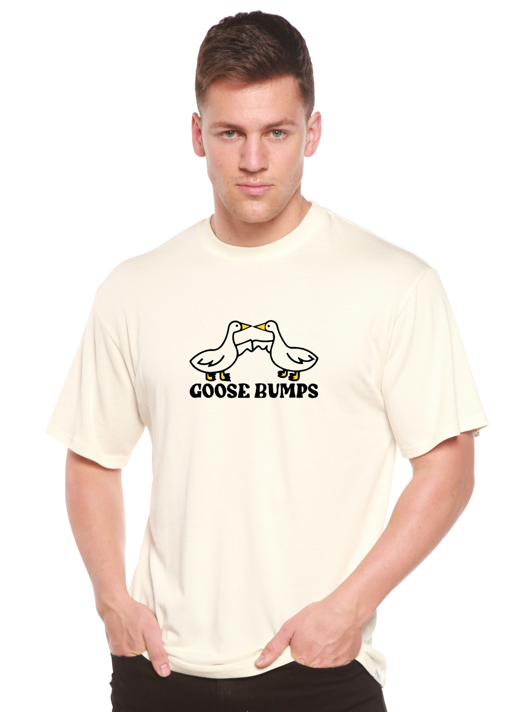 Goose Bumps Men's Bamboo Viscose/Organic Cotton Short Sleeve Graphic T-Shirt