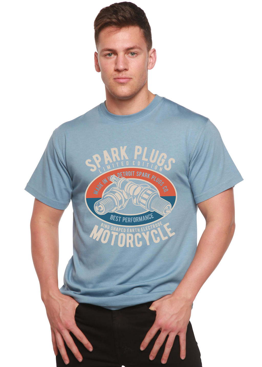 Spark Plugs Spun Bamboo® Men's Bamboo Viscose/Organic Cotton Short Sleeve Graphic T-Shirt