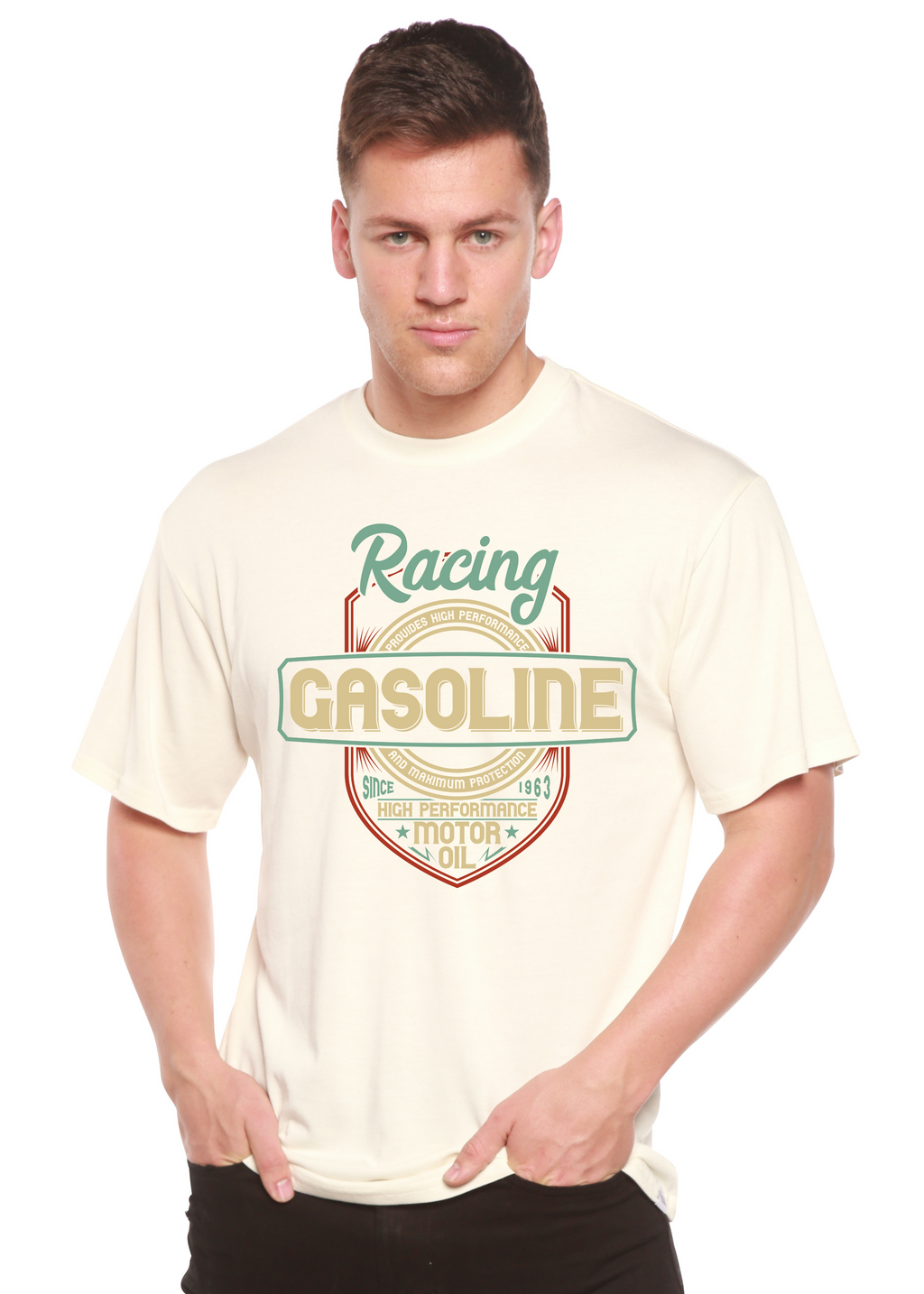 Racing Men's Bamboo Viscose/Organic Cotton Short Sleeve Graphic T-Shirt
