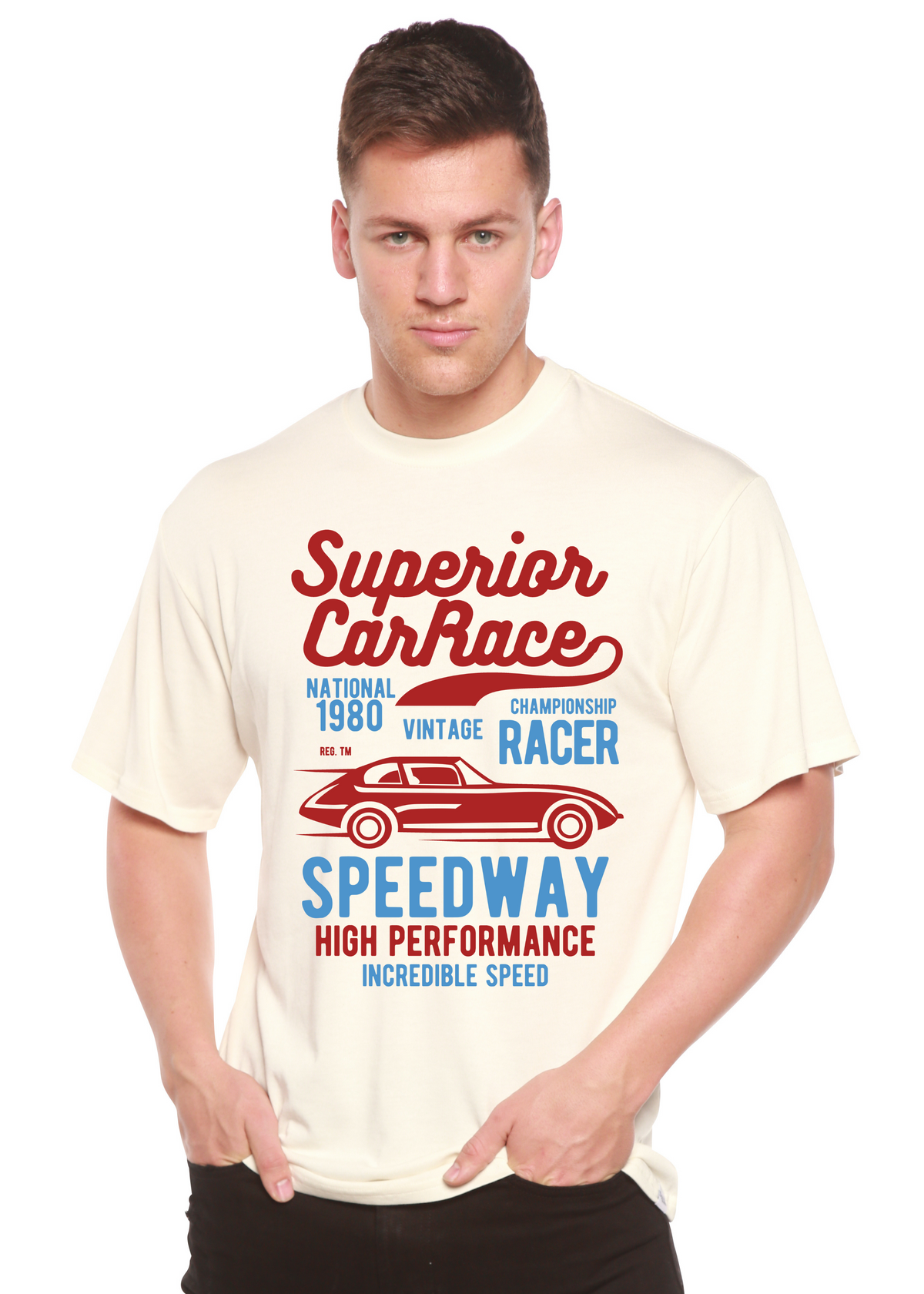 Superior Car Spun Bamboo® Men's Bamboo Viscose/Organic Cotton Short Sleeve Graphic T-Shirt