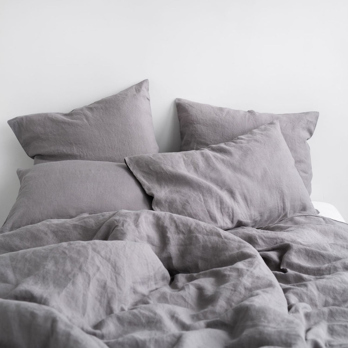 Linen Tales Ash Linen Duvet Cover Set