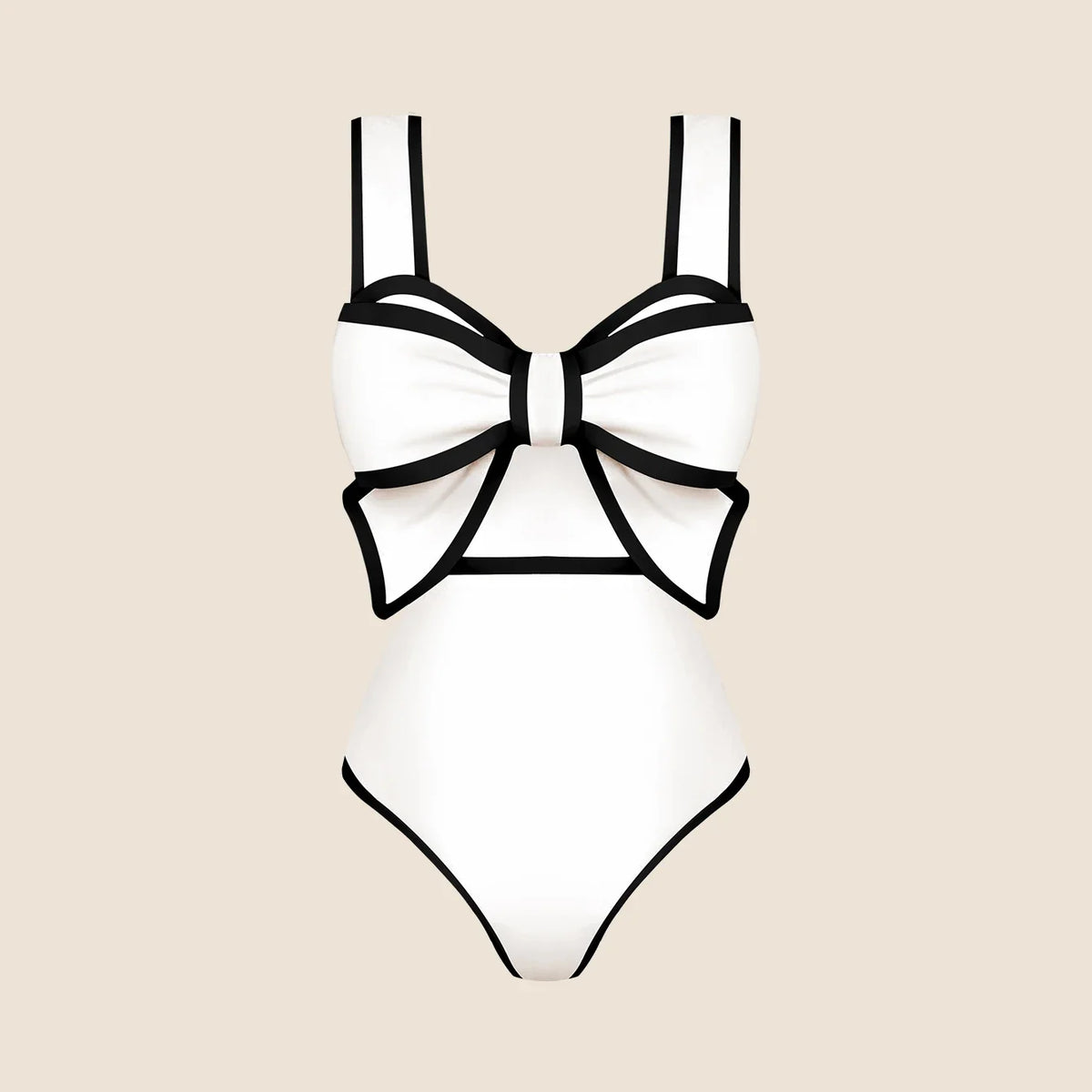 2025 New Bow Tie One Piece Swimsuit For Women Swimwear with Skirt Bathing Suit Monokini Beach Bodysuit Beach Wear
