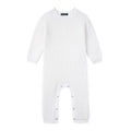 Baby Knit Romper Snap Closure in White