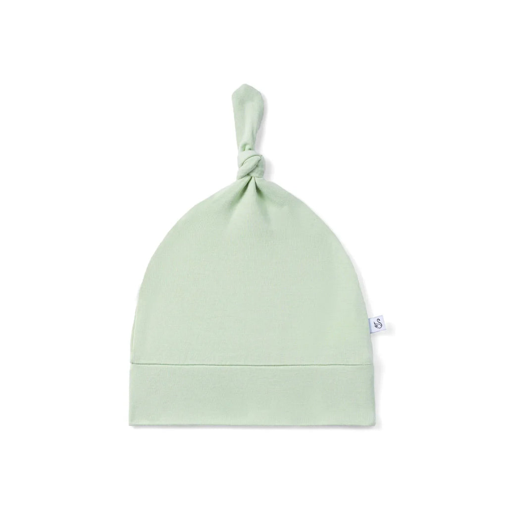 Baby Knotted Cap in Sage Green