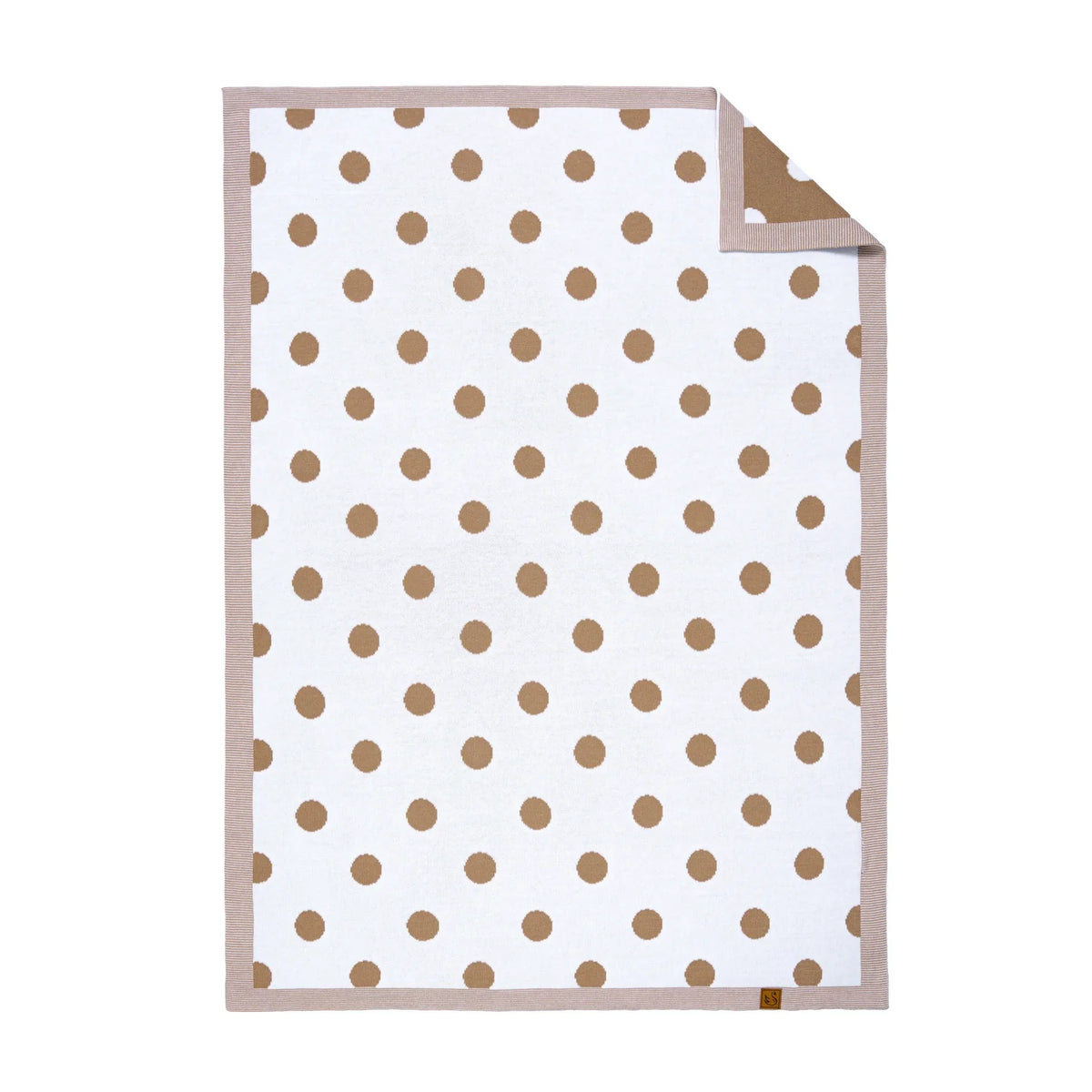 Baby Mocha Polkadot Jacquard Knit Blanket