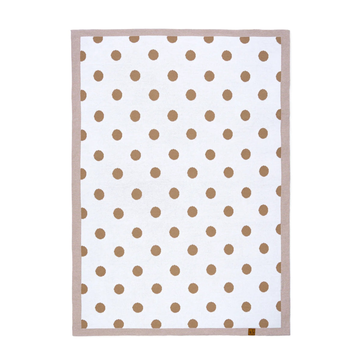 Baby Mocha Polkadot Jacquard Knit Blanket