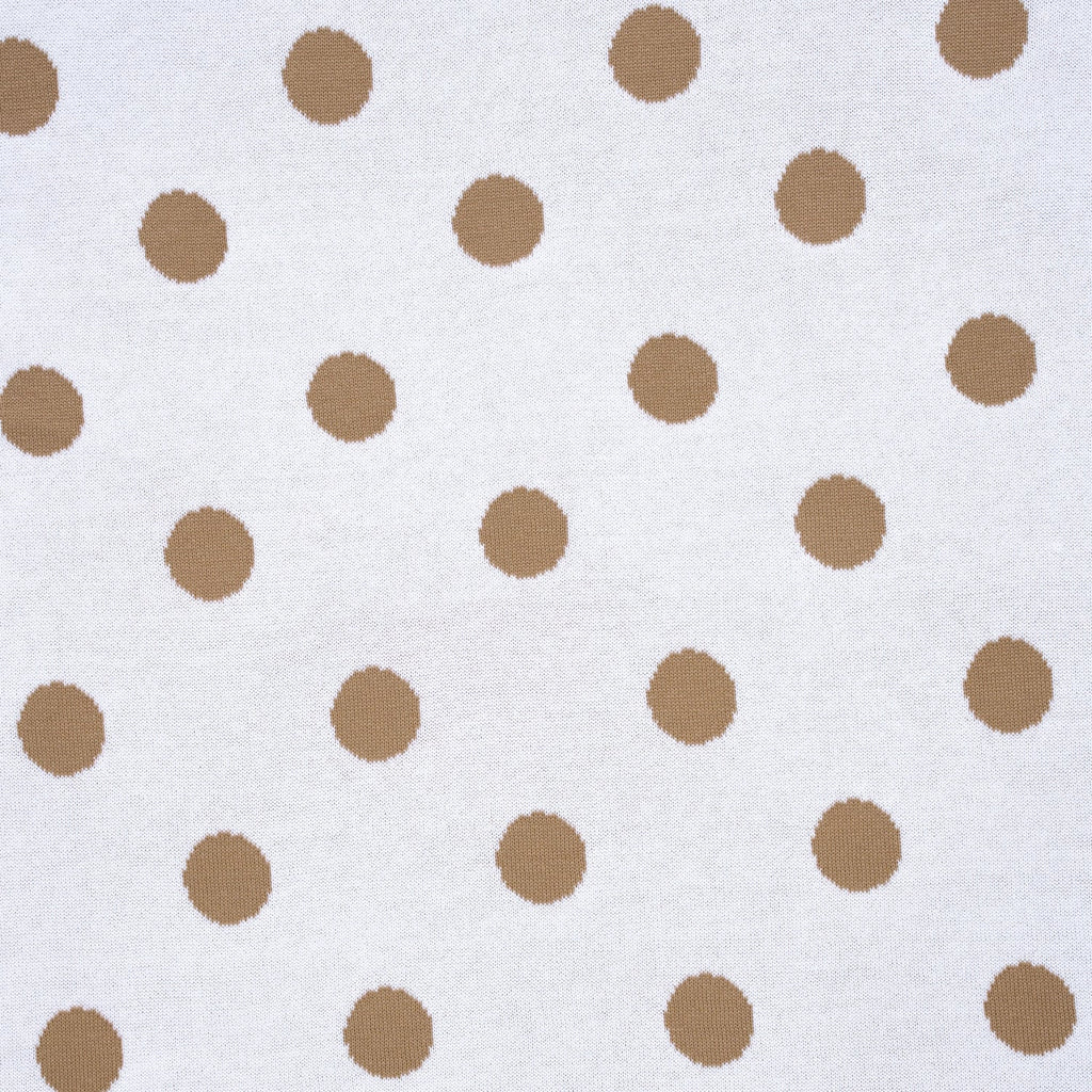 Baby Mocha Polkadot Jacquard Knit Blanket
