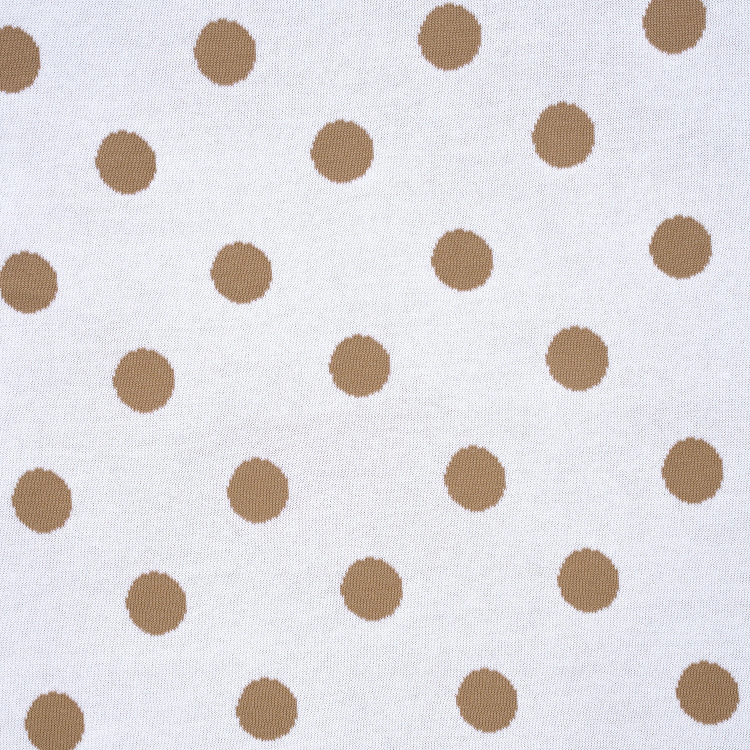 Baby Mocha Polkadot Jacquard Knit Blanket