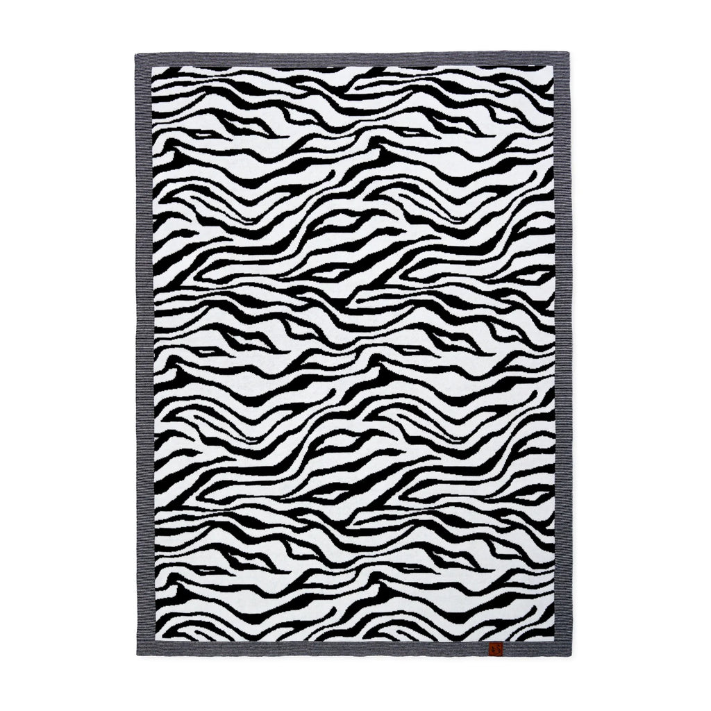 Baby Zebra Jacquard Knit Blanket