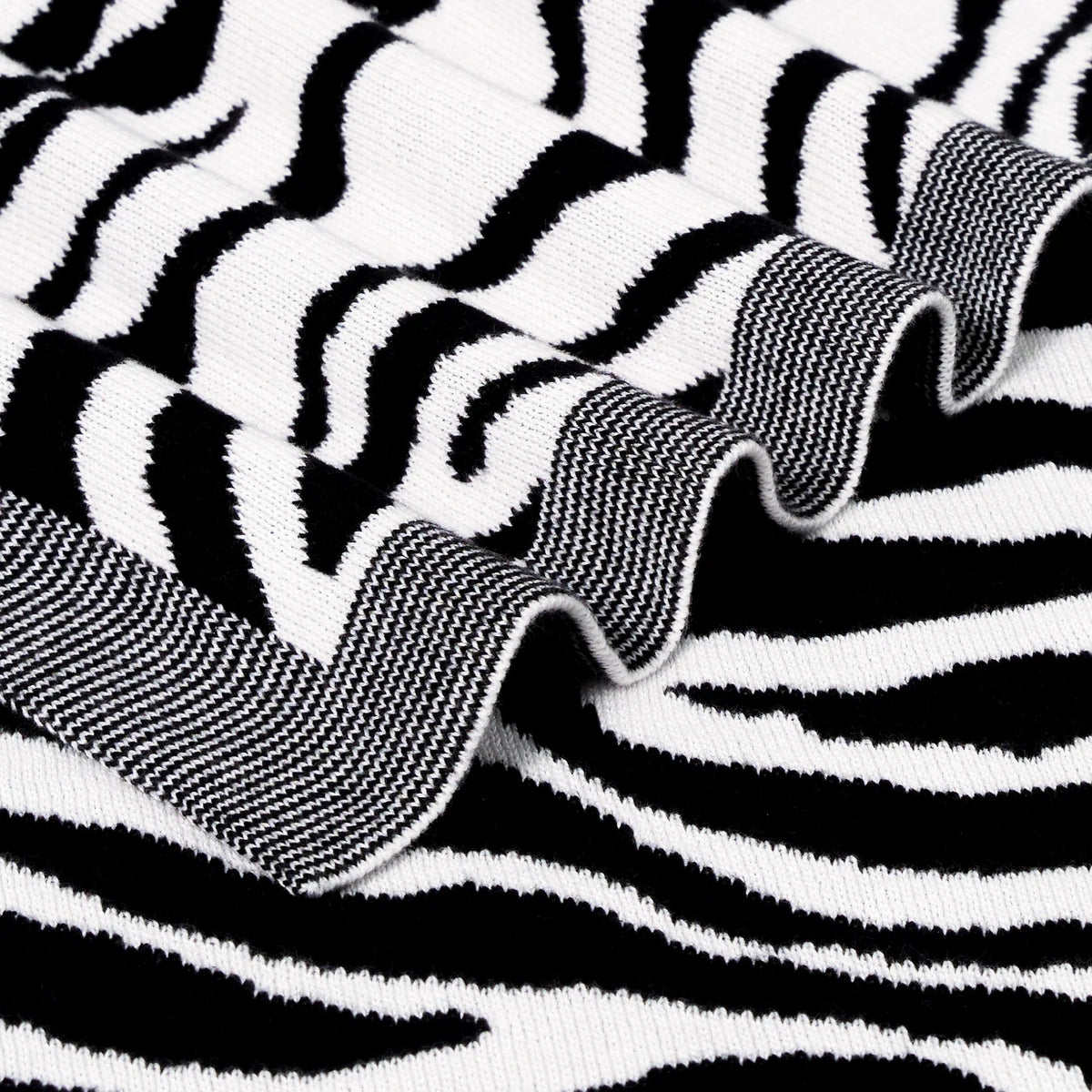 Baby Zebra Jacquard Knit Blanket