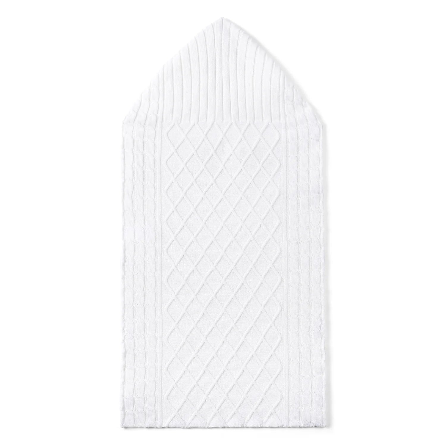 Cable Knit Baby Sleep Sack in White