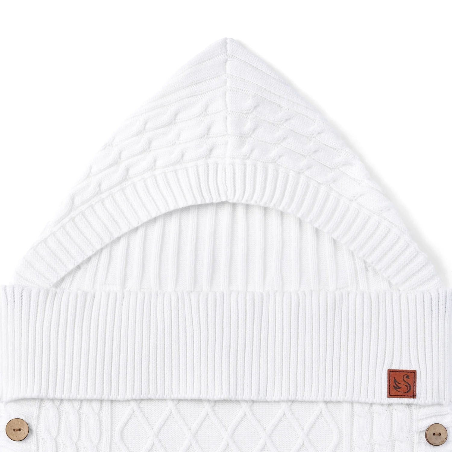 Cable Knit Baby Sleep Sack in White