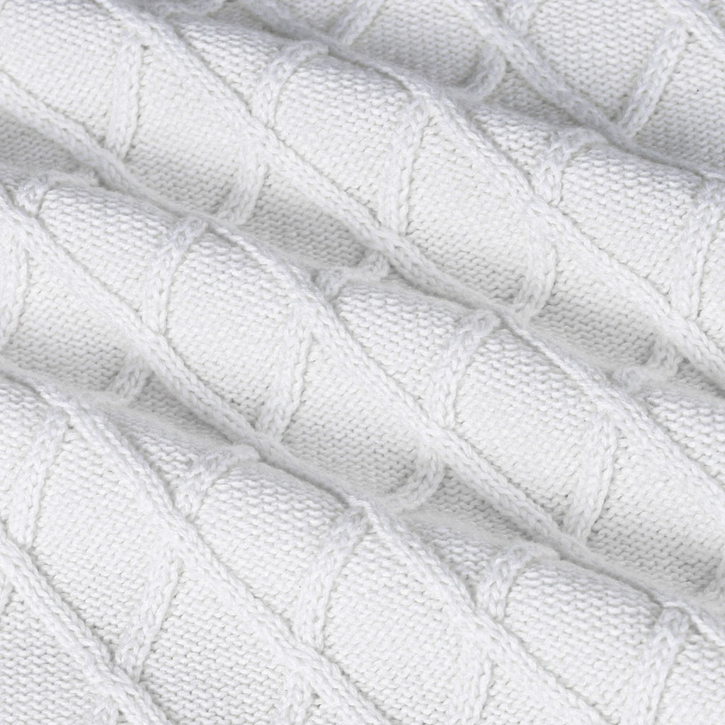 Cable Knit Baby Sleep Sack in White
