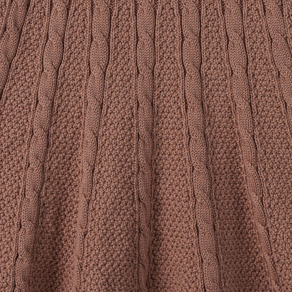 Cable Knit Polo Dress in Mocha