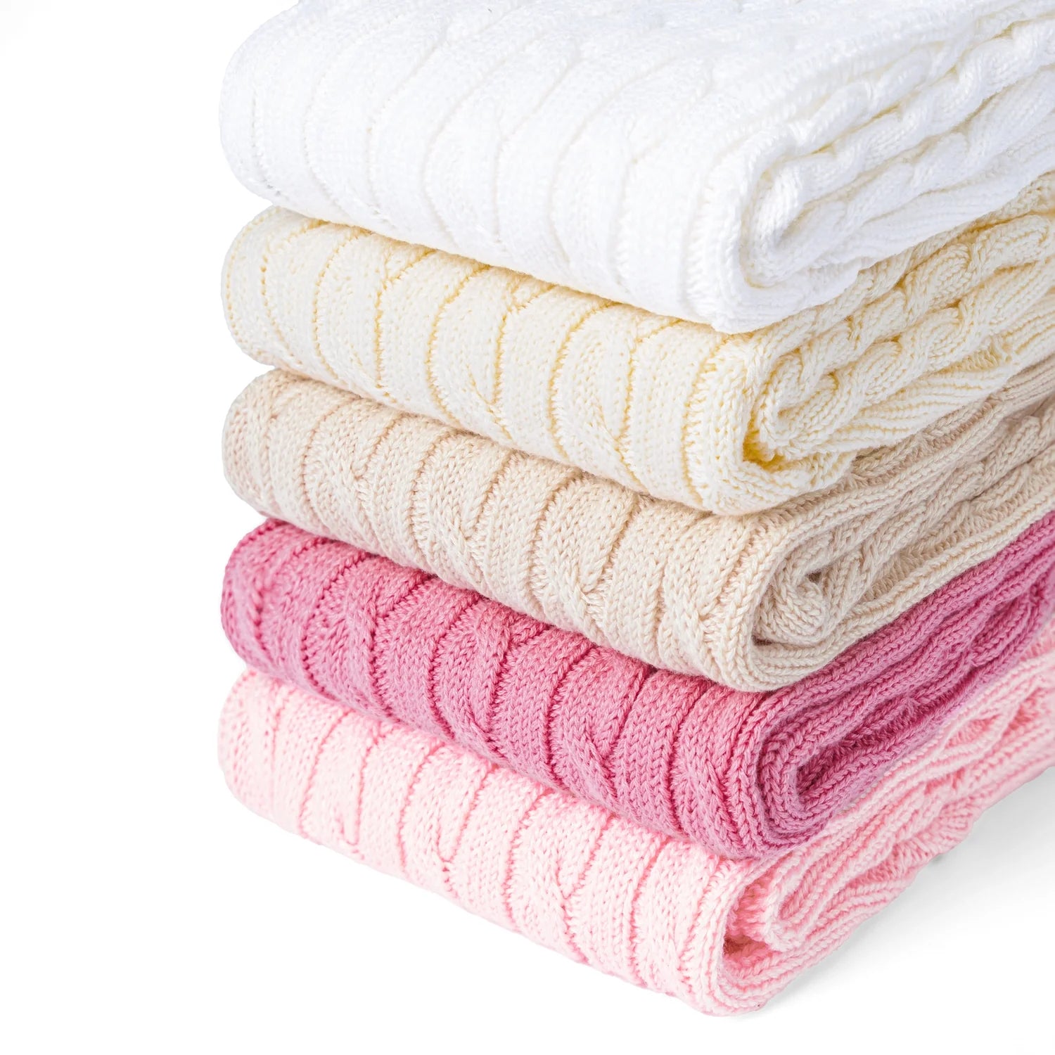 Cable Knit Short in Rose Pink