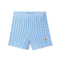 Cable Knit Short in Baby Blue