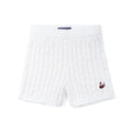 Cable Knit Short in White