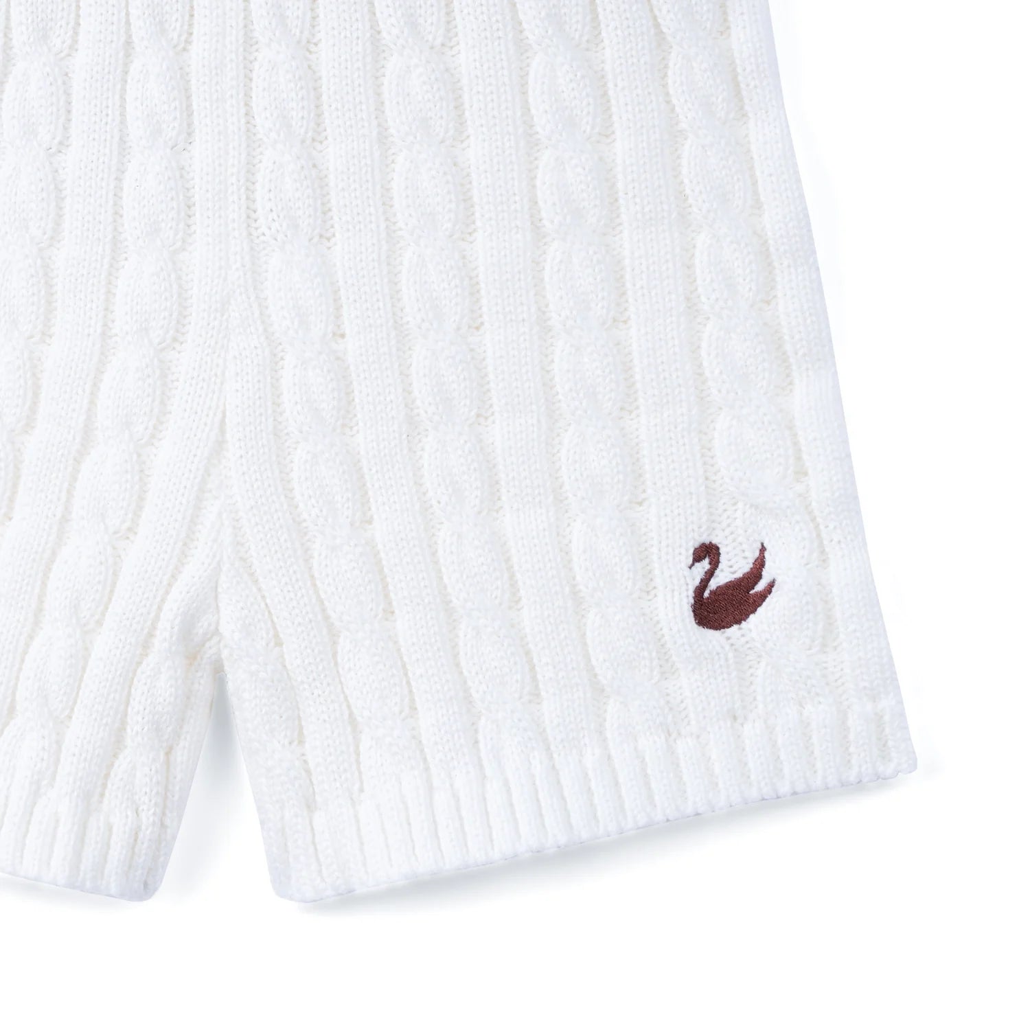 Cable Knit Short in White