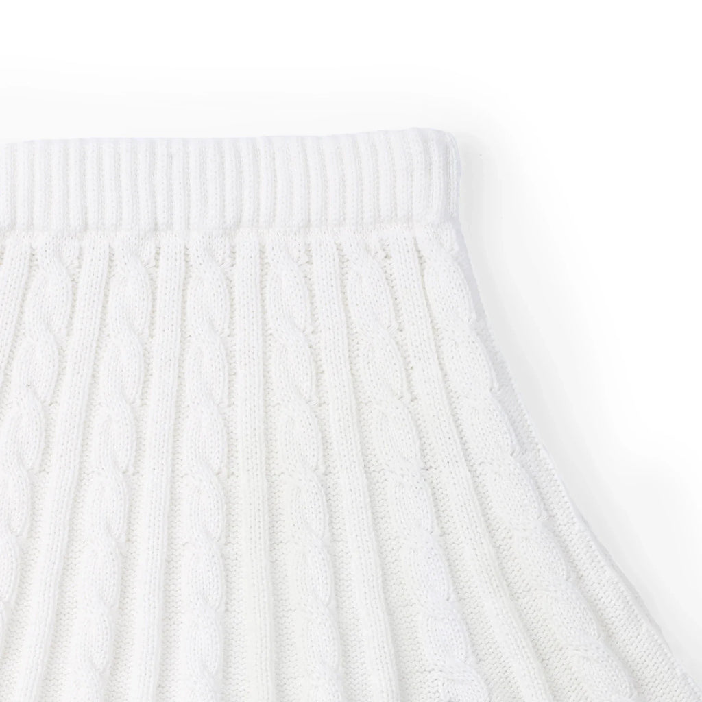 Cable Knit Skirts in White