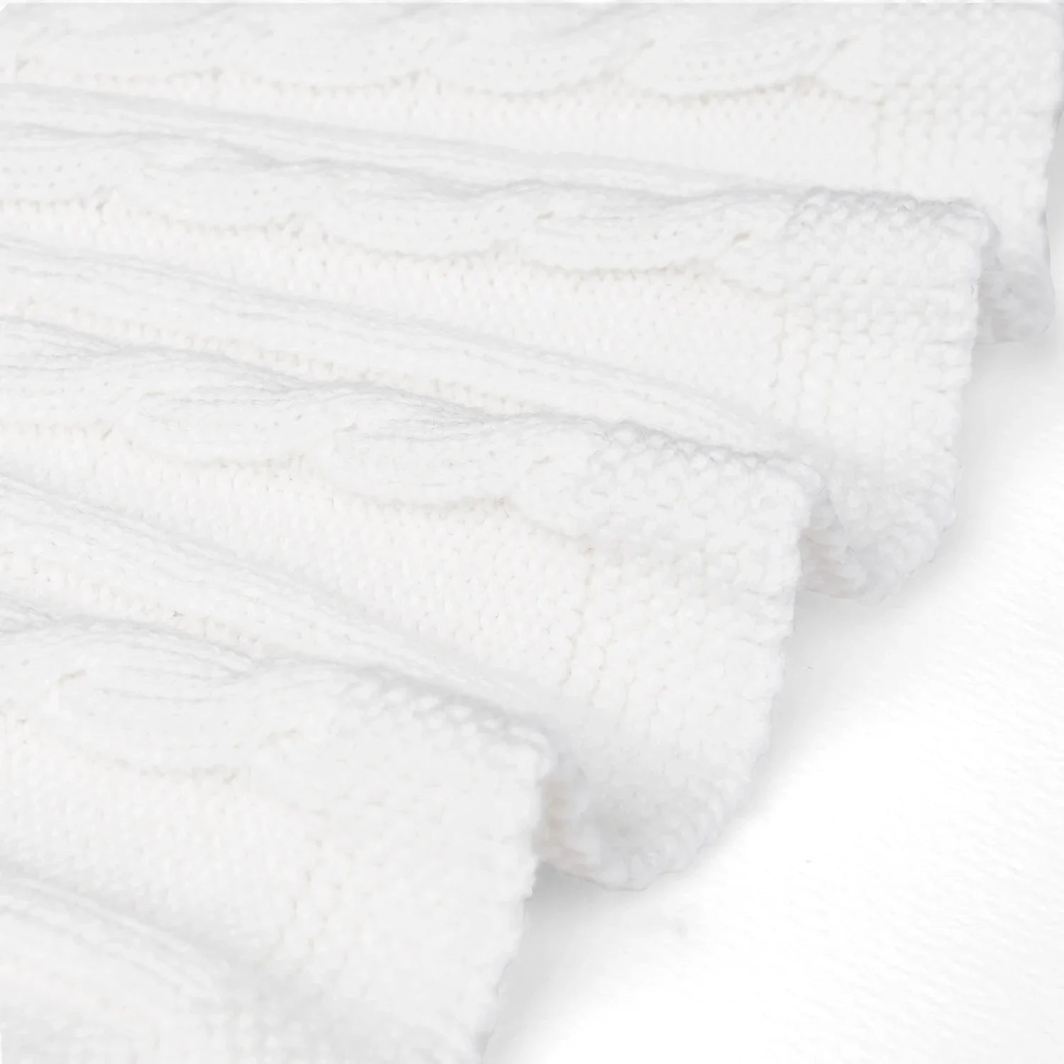 Cable Knit Skirts in White