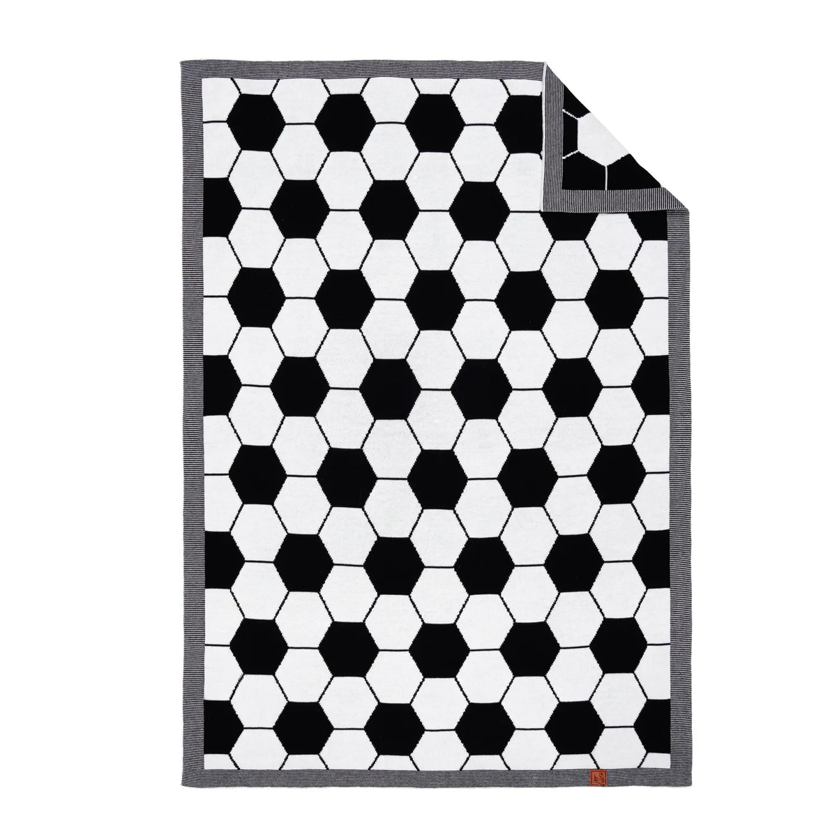 Soccer Jacquard Knit Baby Blanket