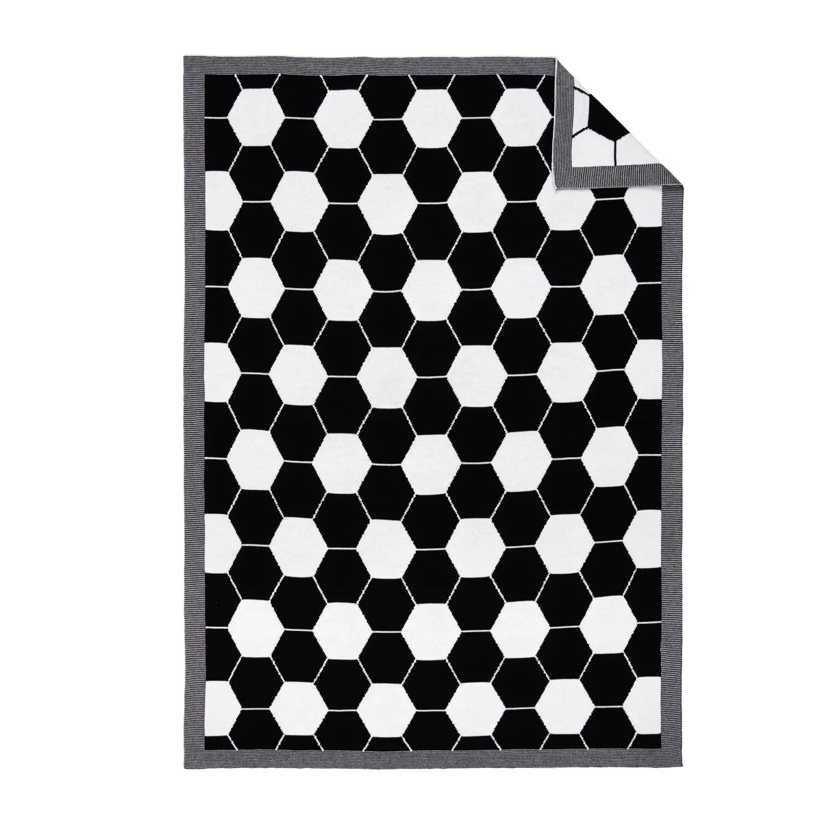 Soccer Jacquard Knit Baby Blanket