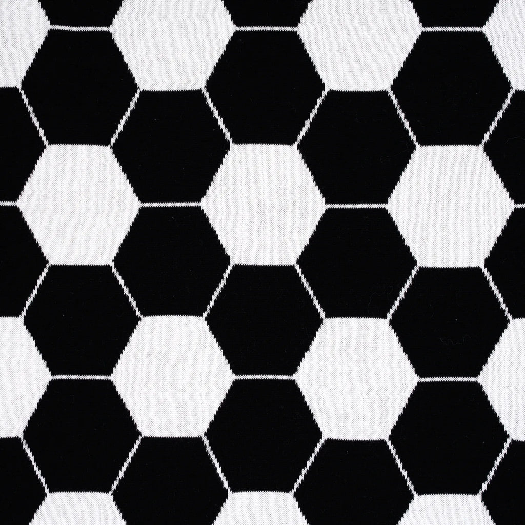 Soccer Jacquard Knit Baby Blanket