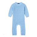 Baby Knit Romper Snap Closure in Baby Blue