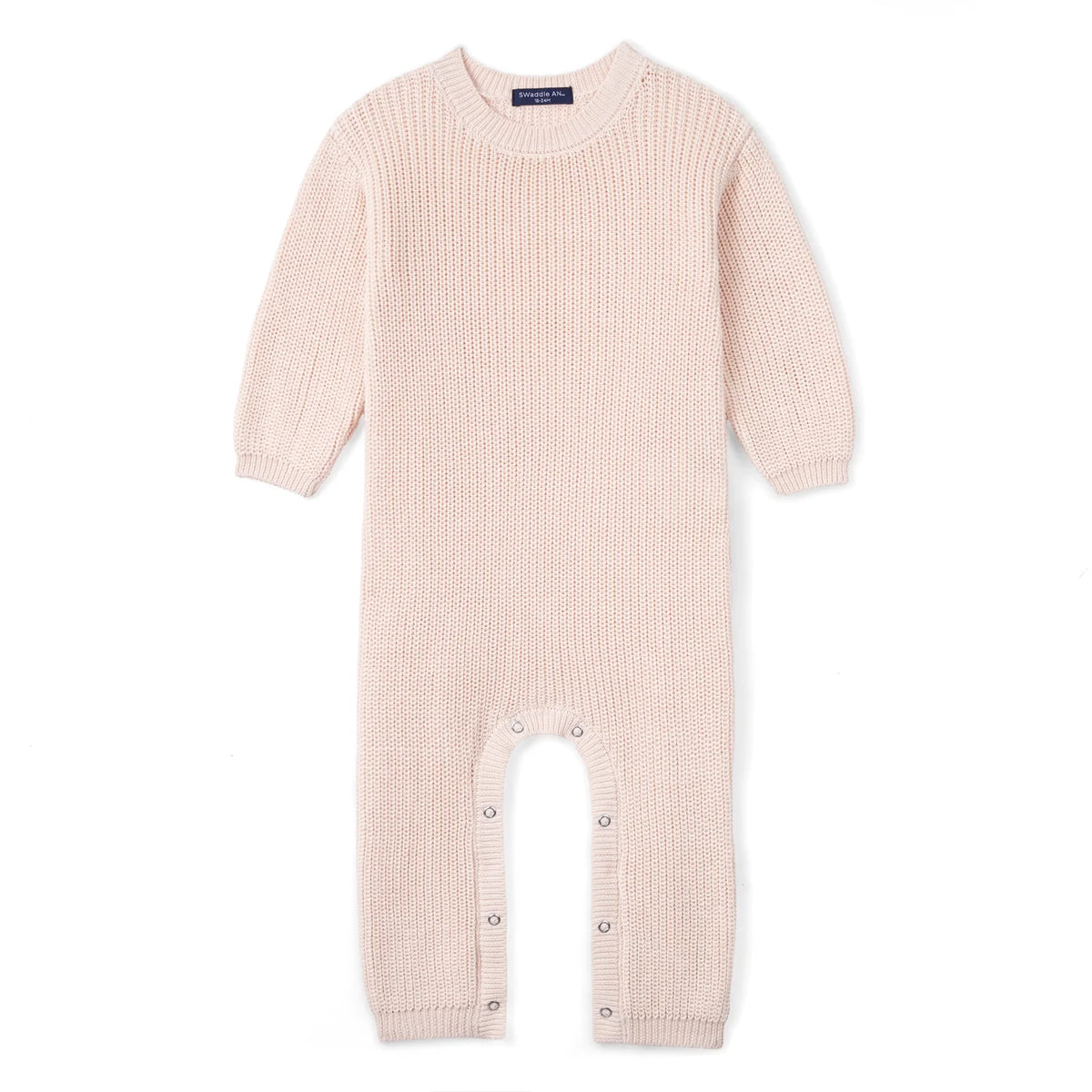 Baby Knit Romper Snap Closure in Beige