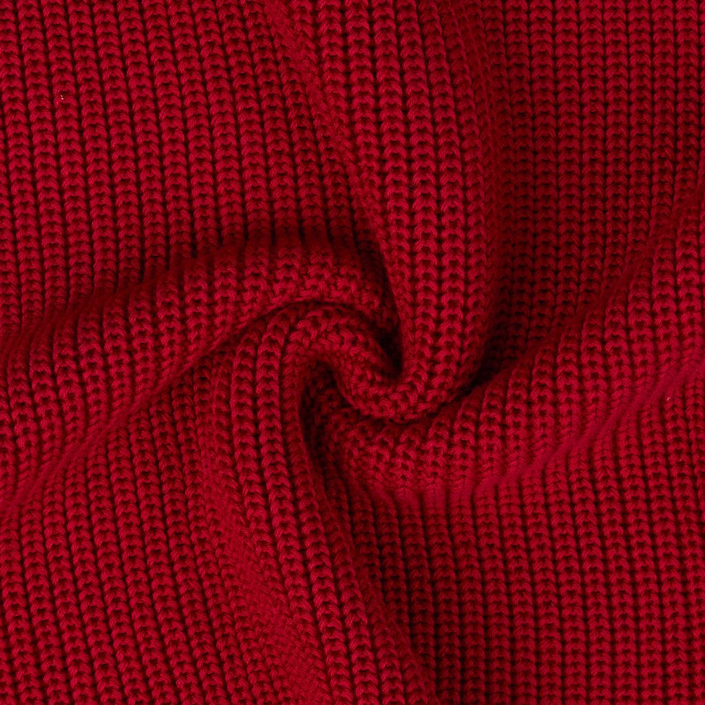 Baby Knit Romper Snap Closure in Red Xmas