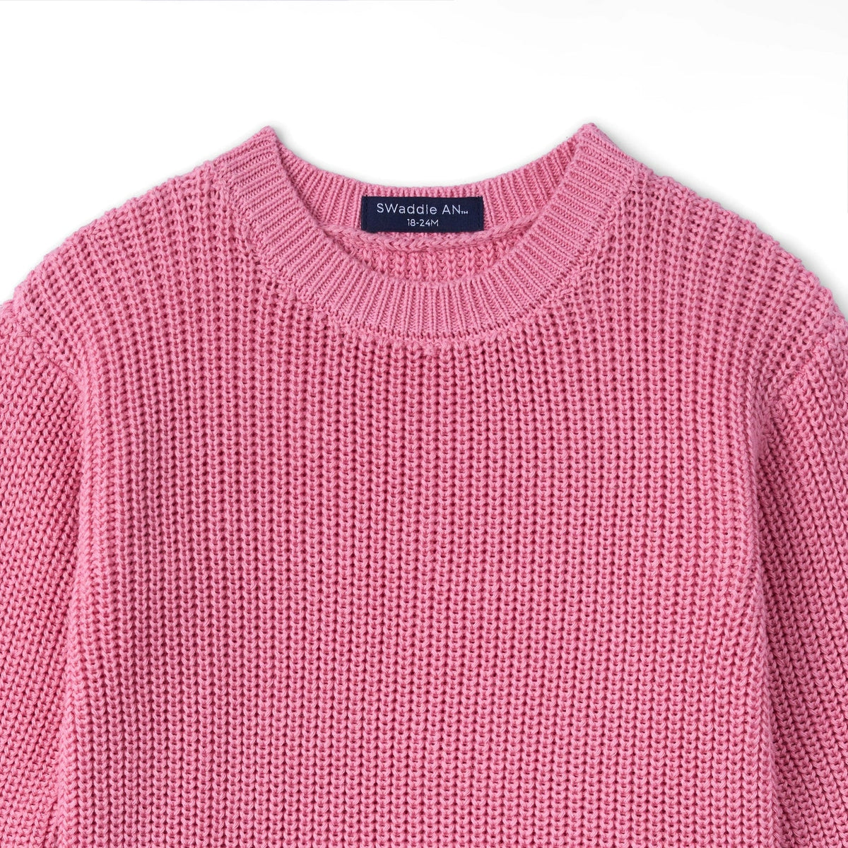 Baby Knit Romper Snap Closure in Rose Pink