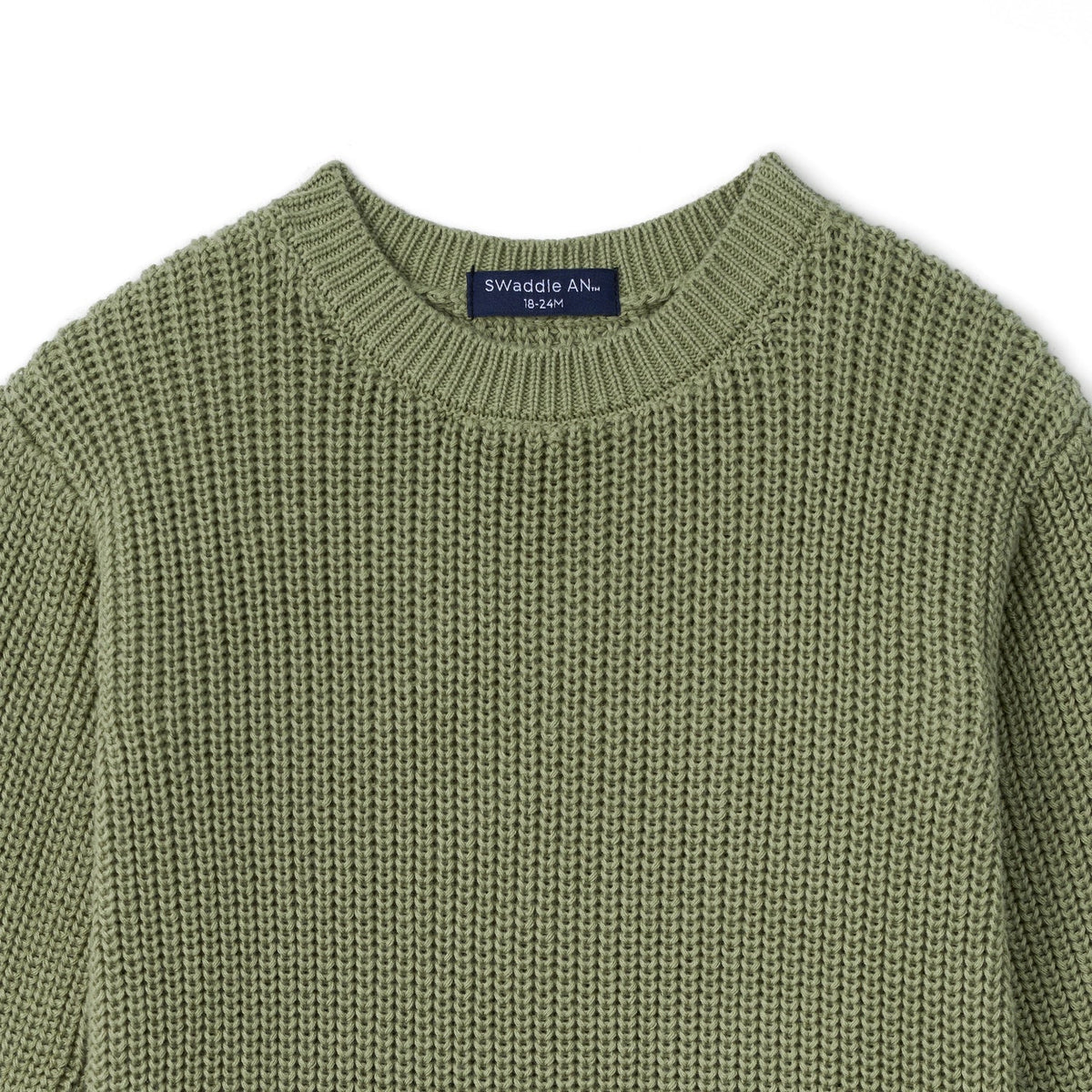Baby Knit Romper Snap Closure in Sage Green