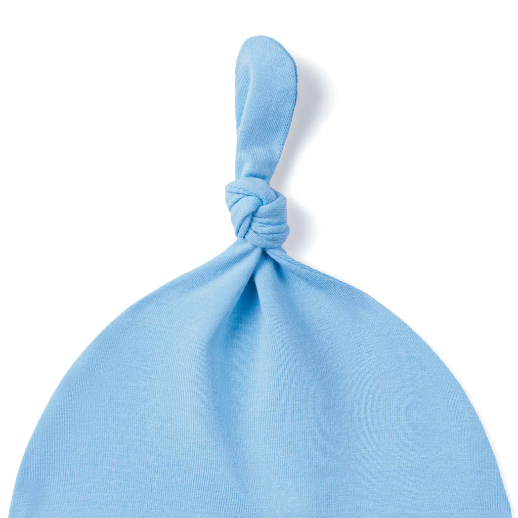 Baby Knotted Cap in Blue Bell