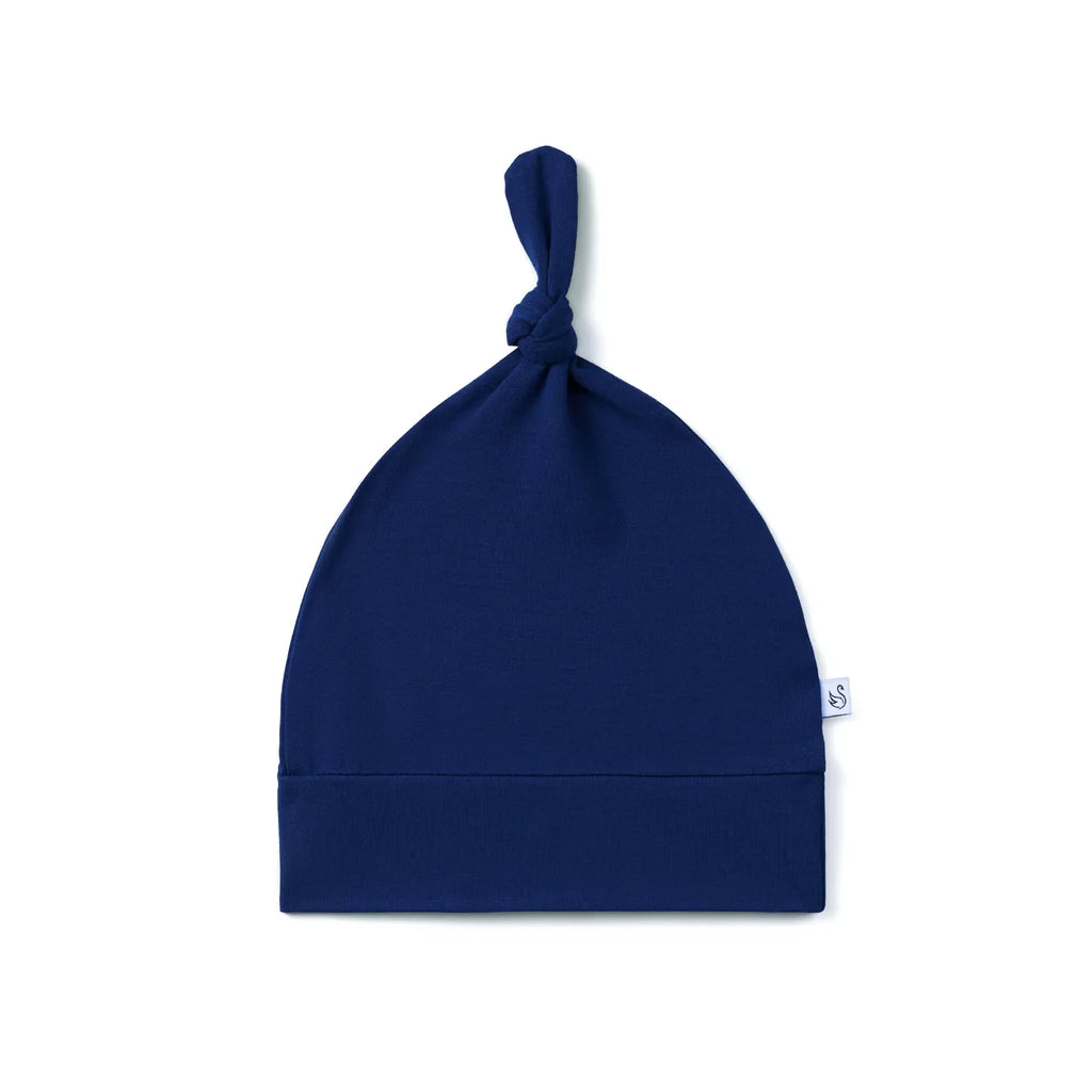 Baby Knotted Cap in Blue Depths