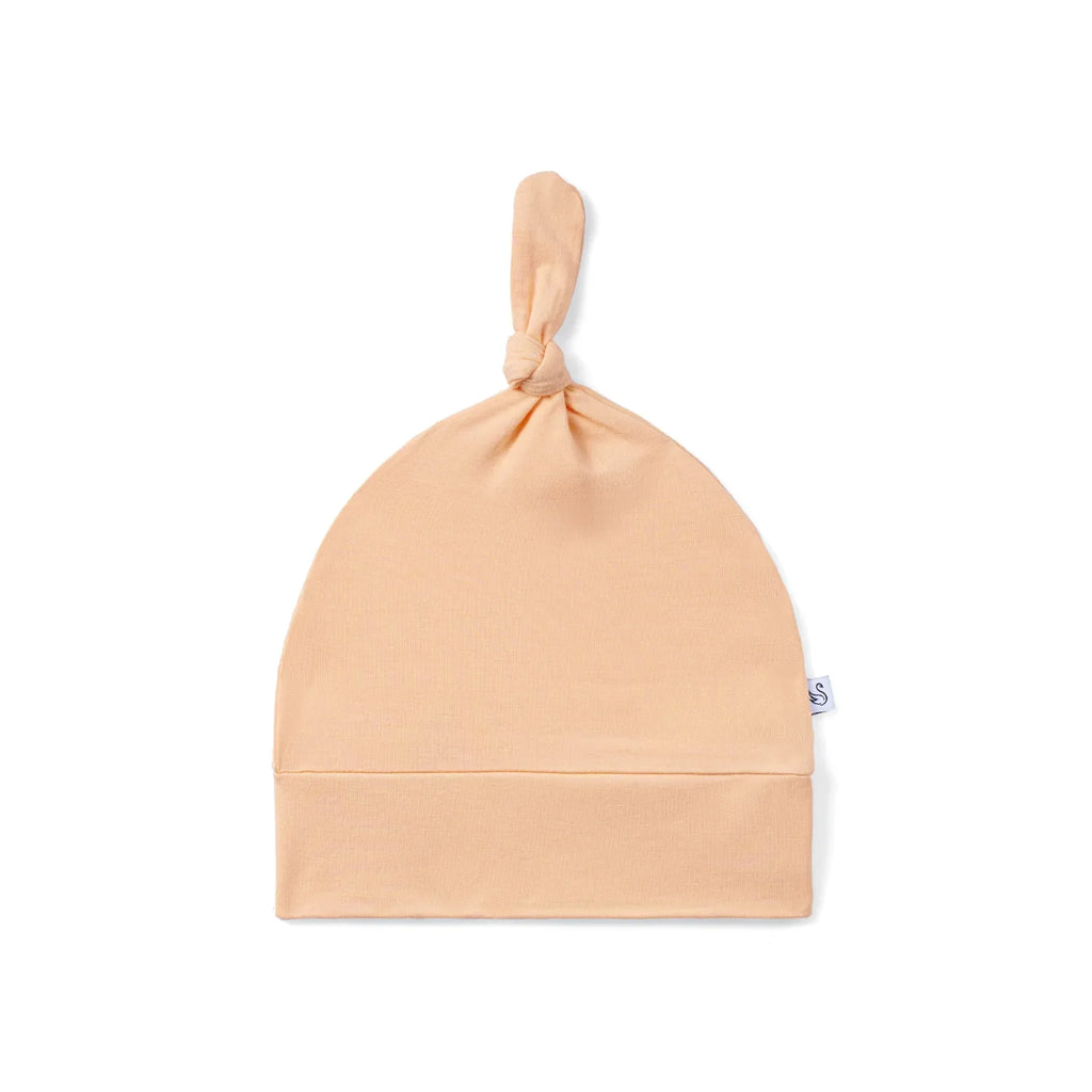 Baby Knotted Cap in Peach Fuzz