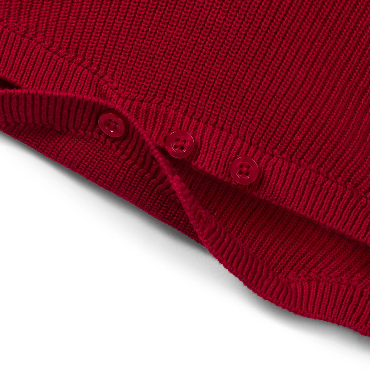 Baby Knit Button Strap Romper in Red Xmas