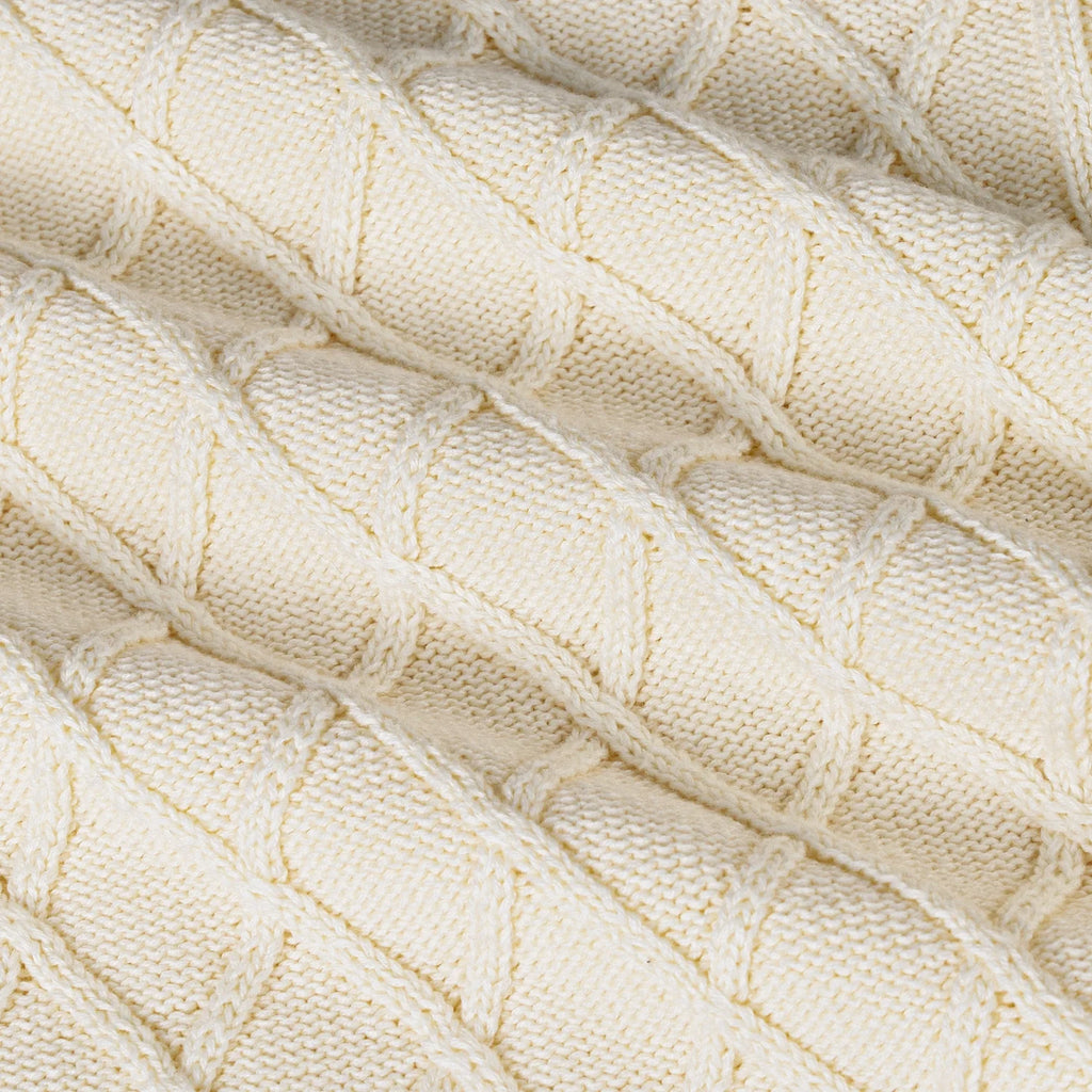 Cable Knit Baby Sleep Sack in Cream