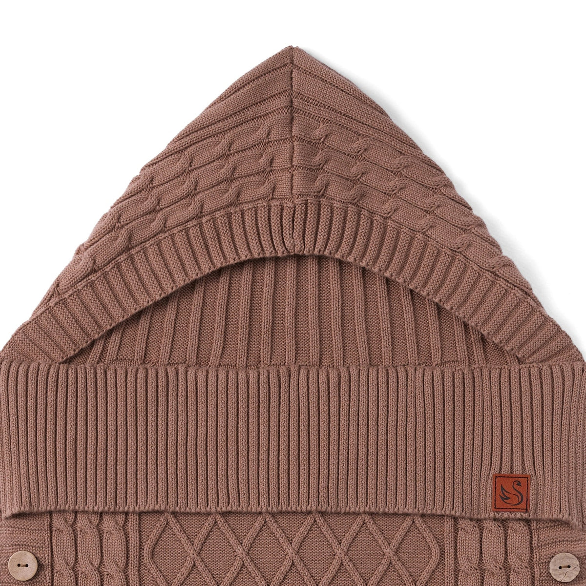 Cable Knit Baby Sleep Sack in Mocha