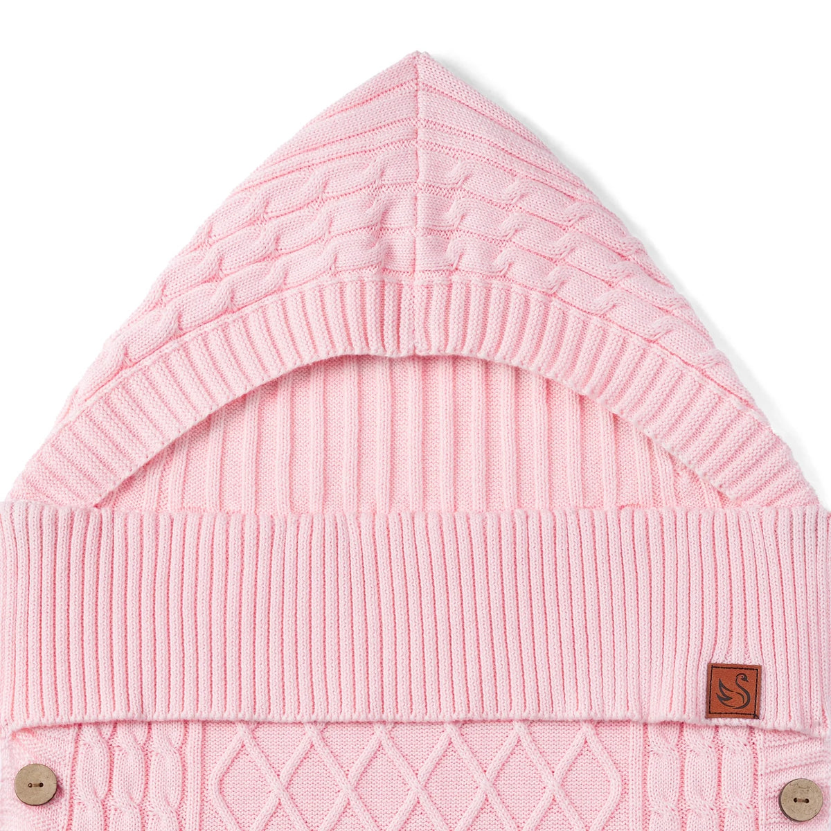Cable Knit Baby Sleep Sack in Pink
