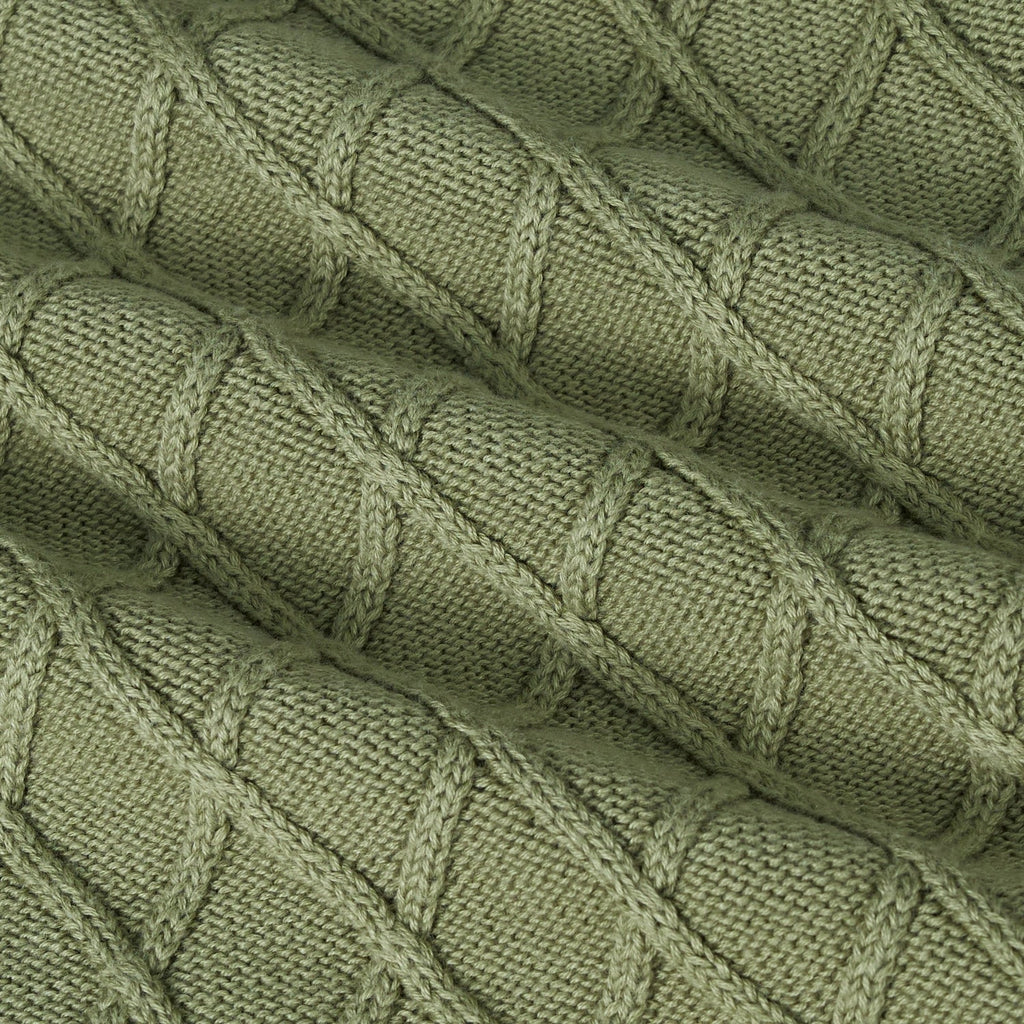 Cable Knit Baby Sleep Sack in Sage Green