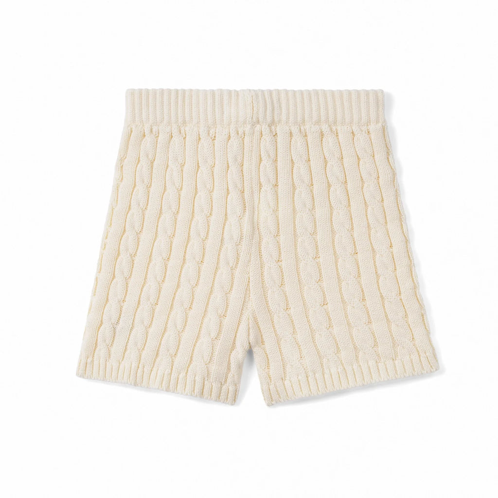 Cable Knit Short in Cream