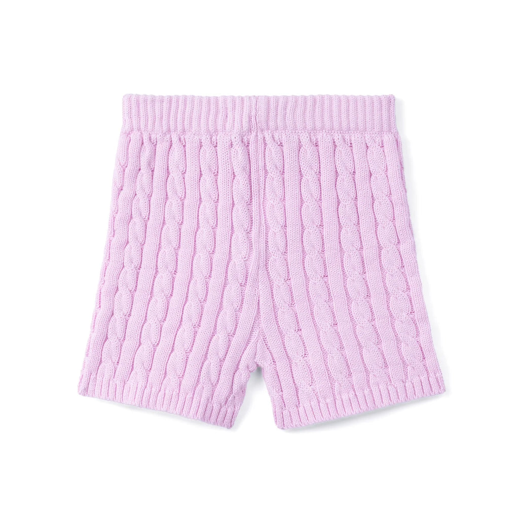 Cable Knit Short in Lilac