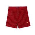 Cable Knit Short in Red Xmas