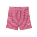 Cable Knit Short in Rose Pink