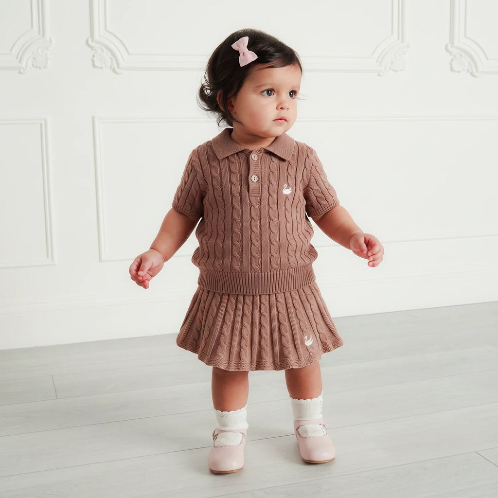 Cable Knit Skirts in Mocha