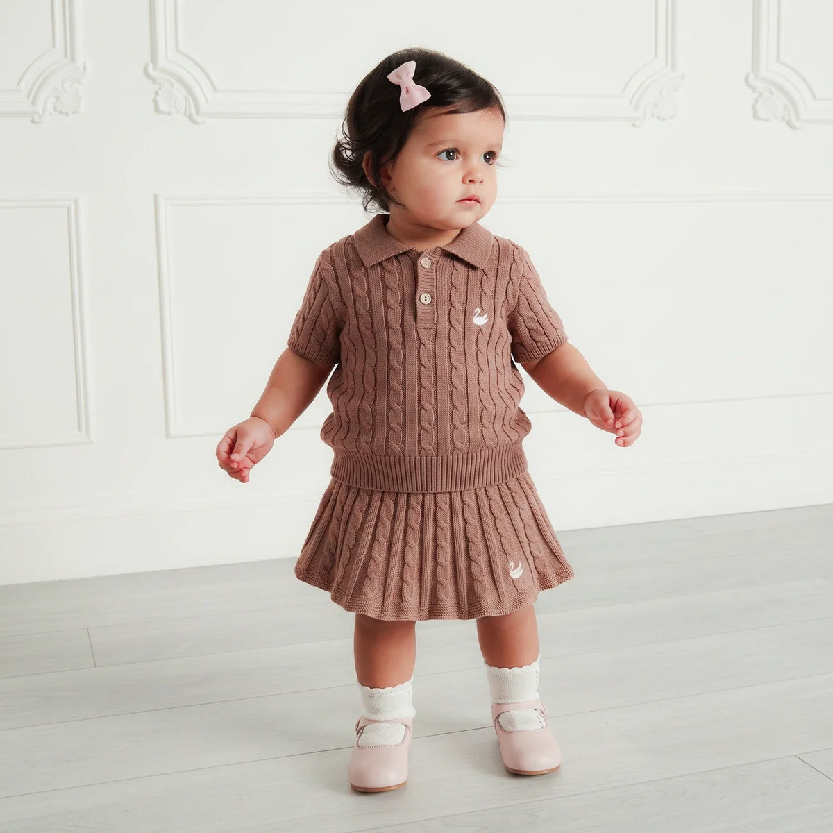 Cable Knit Skirts in Mocha