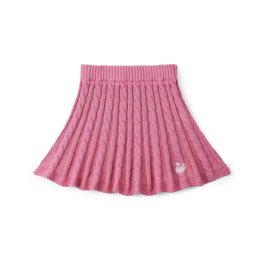 Cable Knit Skirts in Rose Pink
