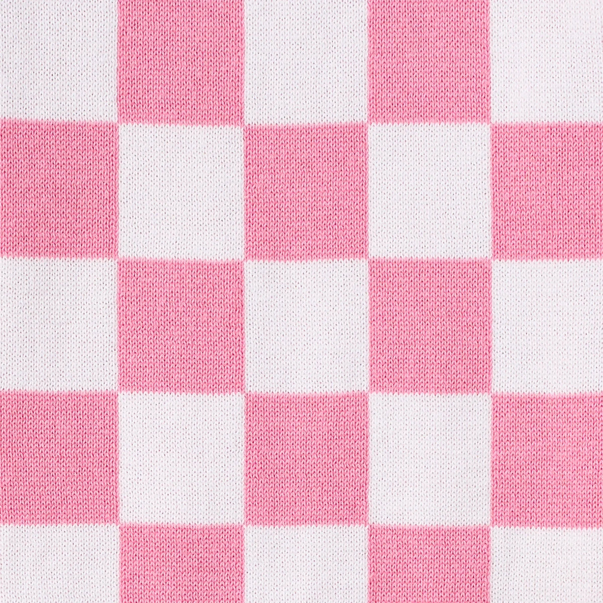 Pink Checker Knit Jogger Pants
