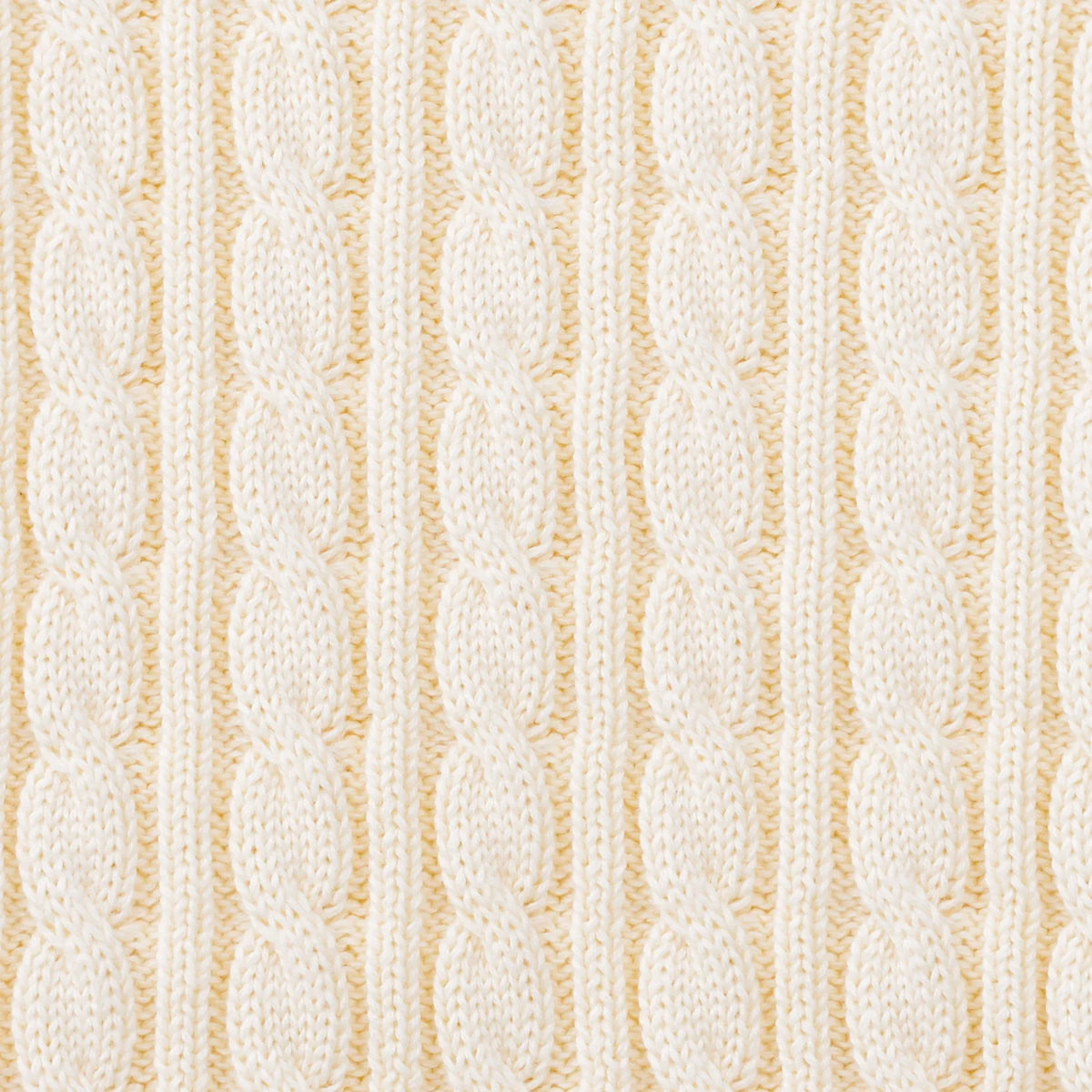 Classic Cable Knit Baby Sweater in Cream